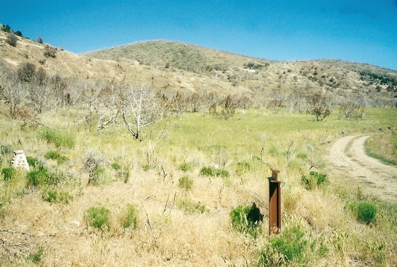 AT THE BOTTOM OF THE STEEP RIDGE AT BIRCH CREEK AND MARKER C-13
