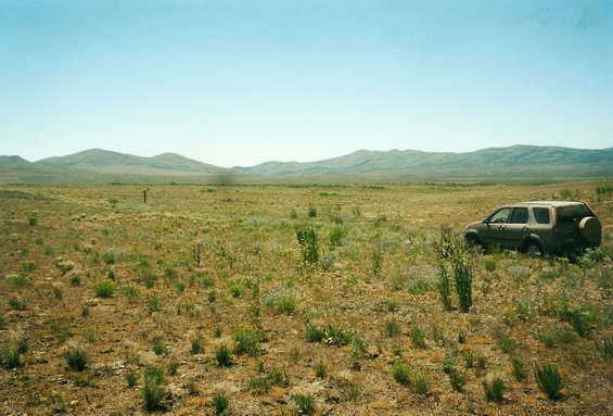 LOOKING EAST TO MARKER C-27 FROM THE BISHOP CREEK BRANCH OF THE TRAIL