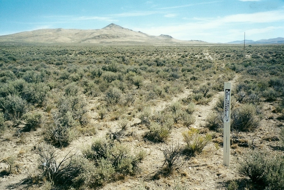 MARKER C-76 SITS ON THE SOUTH SIDE TRAIL AS IT GOES SOUTH