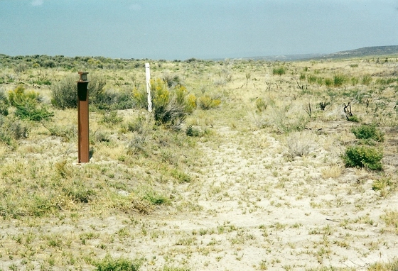 THE TRAIL GOES WEST AT MARKER C-32