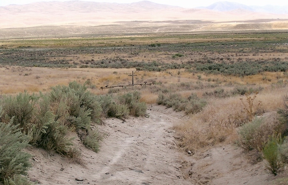 THE TRAIL HEADS DOWN TO MARKER C-44